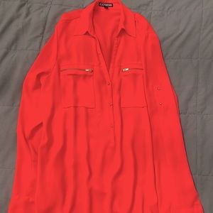 Express Long Sleeve Coral Pink Medium